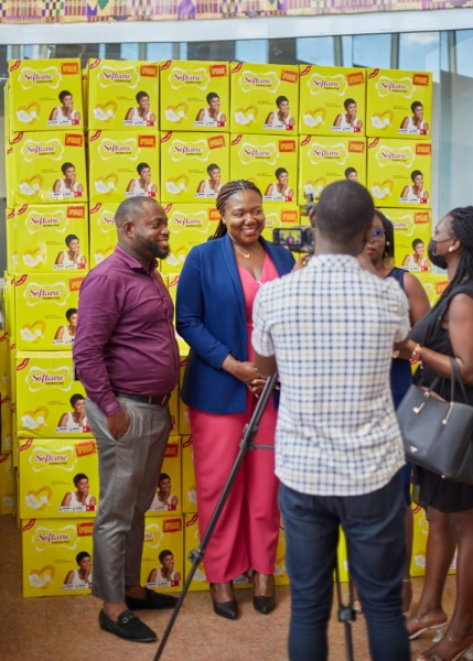Melcom Care donates 5000pcs of sanitary pads to TLGF